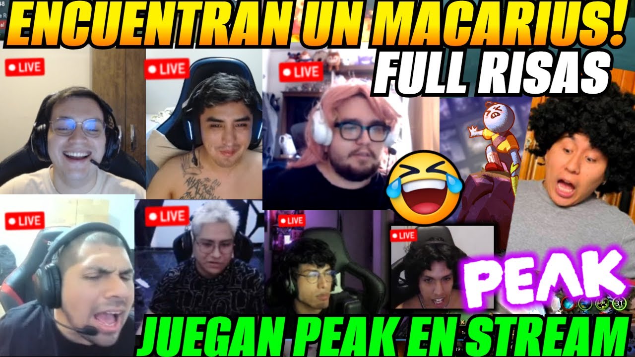 🤣Full Risas🤣MATTHEW, K1, SACRED, PANDA, MADARA, FLAP Y TAO juegan PEAK!! encuentran un MACARIUS
