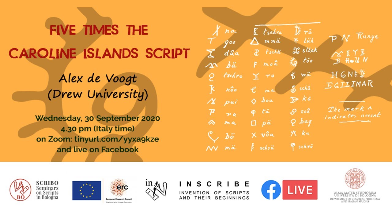 Alex de Voogt’s SCRIBO Seminar, 30 September 2020 - Meroitic, inherent vowels, and added vowels