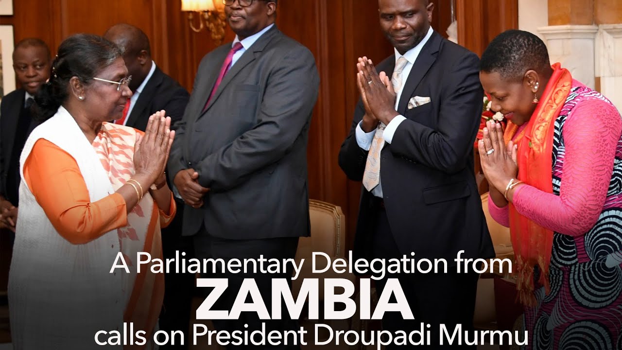 A Parliamentary Delegation from Zambia calls on President Droupadi Murmu at Rashtrapati Bhavan