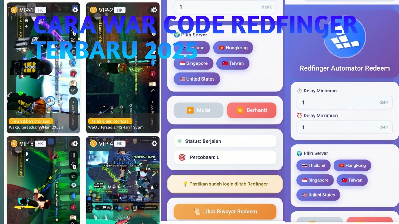 CARA WAR CODE REDEM REDFINGER TERBARU WORK 100% 