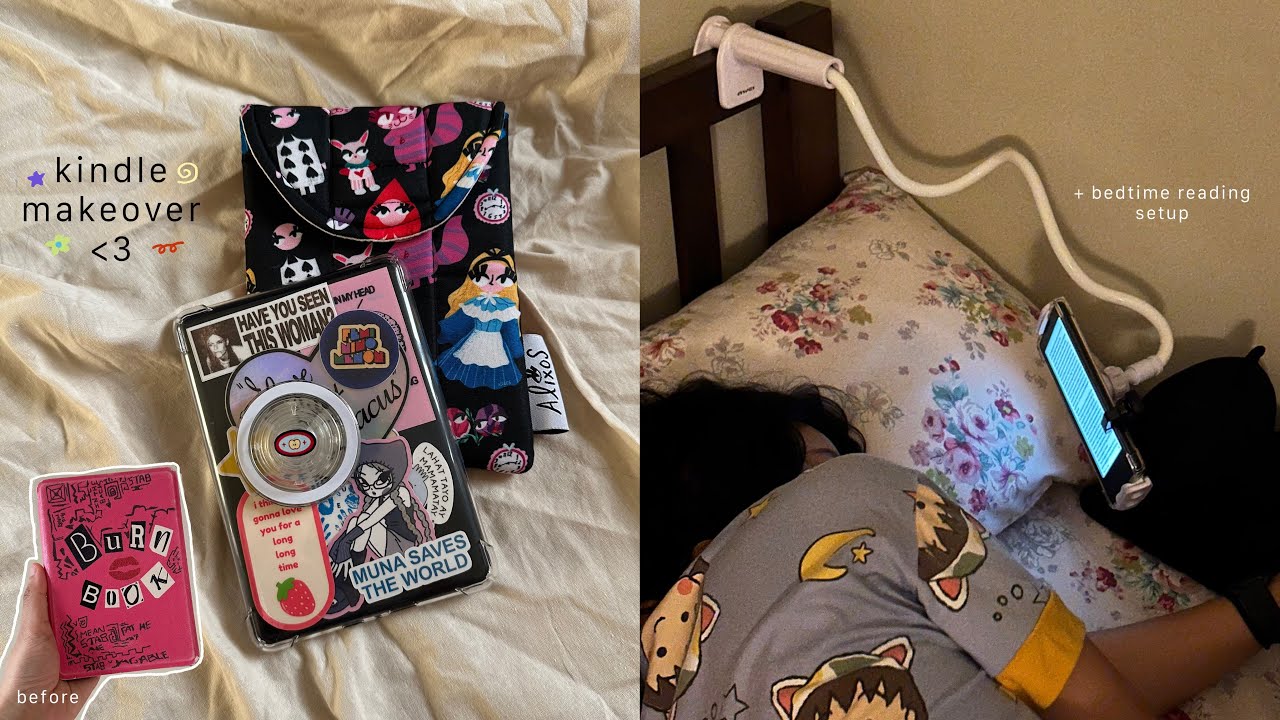 giving my kindle a makeover 🎐 accessories, supporting local artists, bedtime setup! (basic 10th gen)