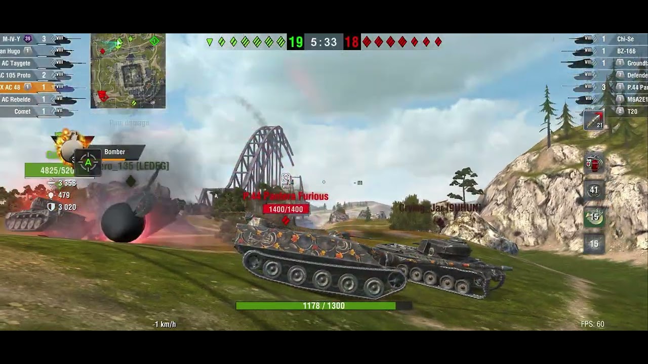World of tanks Blitz big boss with Amx AC mle. 48