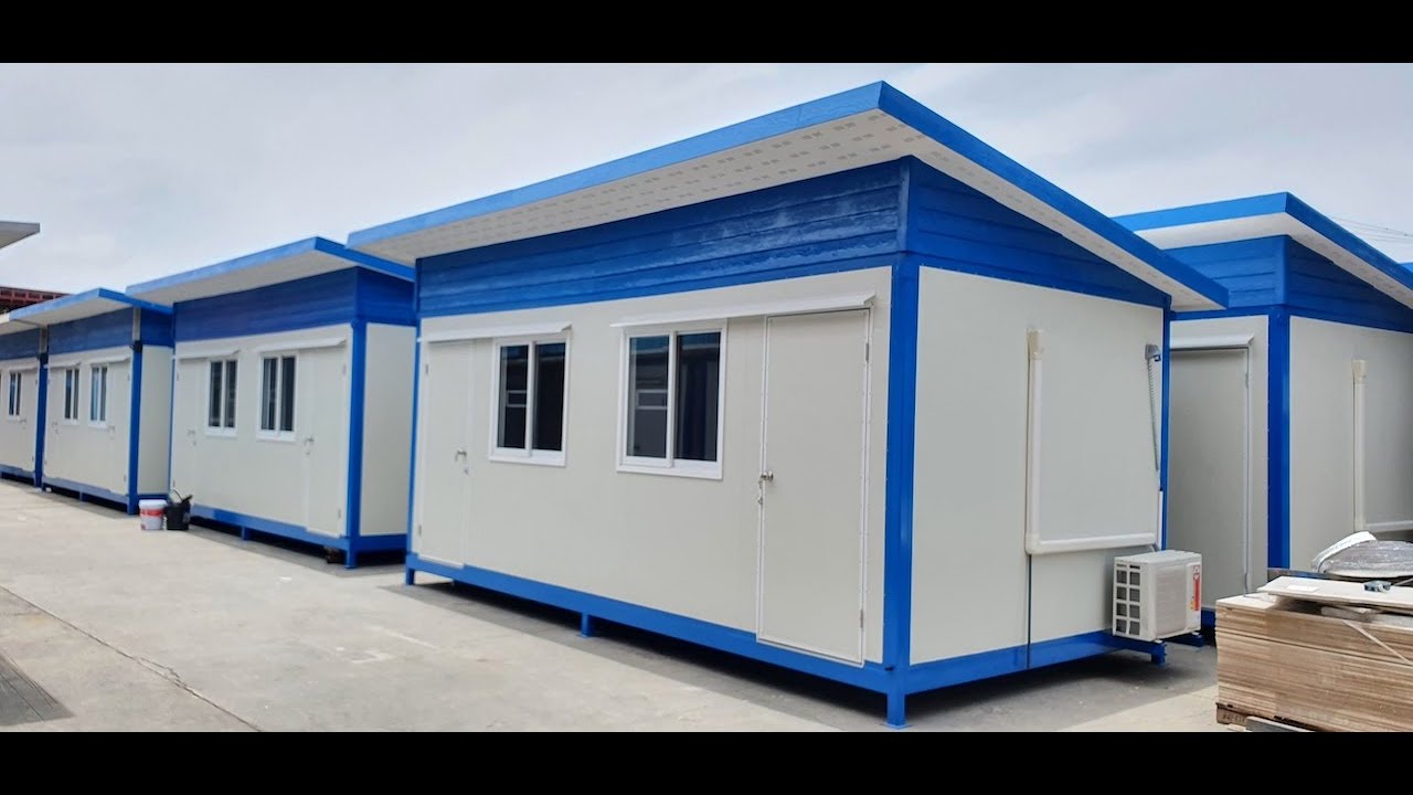 บ้านน็อคดาวน์ ตู้ห้องพักแบ่ง 2 ห้อง 3.00 x 6.00 x 3.00 ม.@ตู้คอนเทนเนอร์ คอนเทนเนอร์โชว์เคส  08-9999-5345  EP.126
