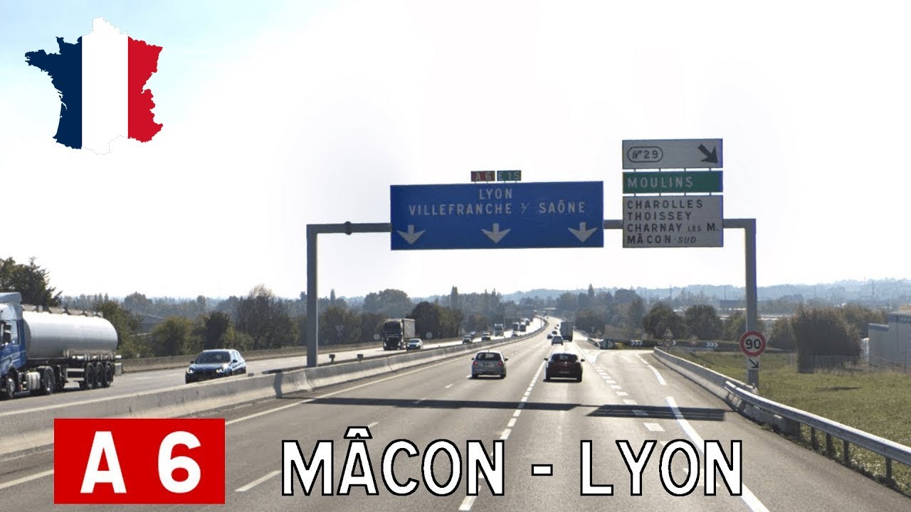 France (F): A6 Mâcon - Lyon