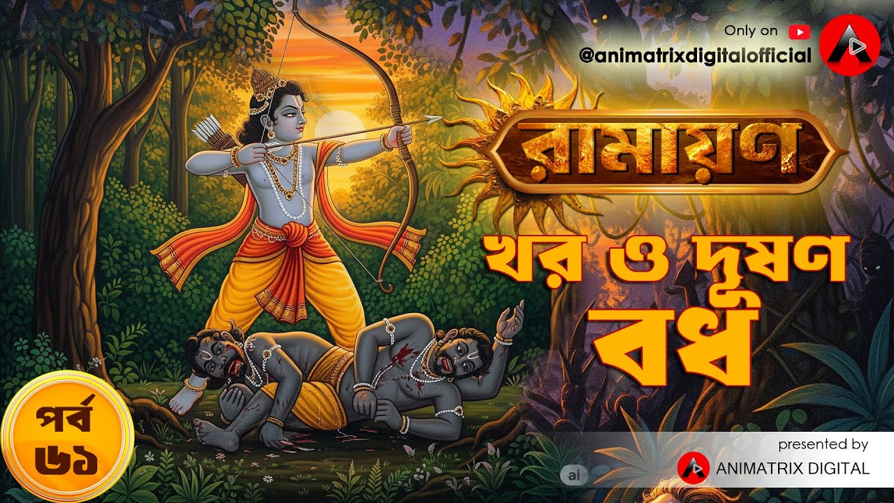 Ramayan Episode 61 | খর ও দূষণ বধ | Khar Dushan Vadh | Animated Ramayan | Animatrix Digital