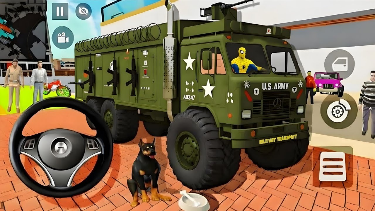 🕷️Army Luxiry Fougi Truck& Yellow Spiderman 3D Game🤩Indian Thift Auto🤑Purchase Lot's of Spiderman