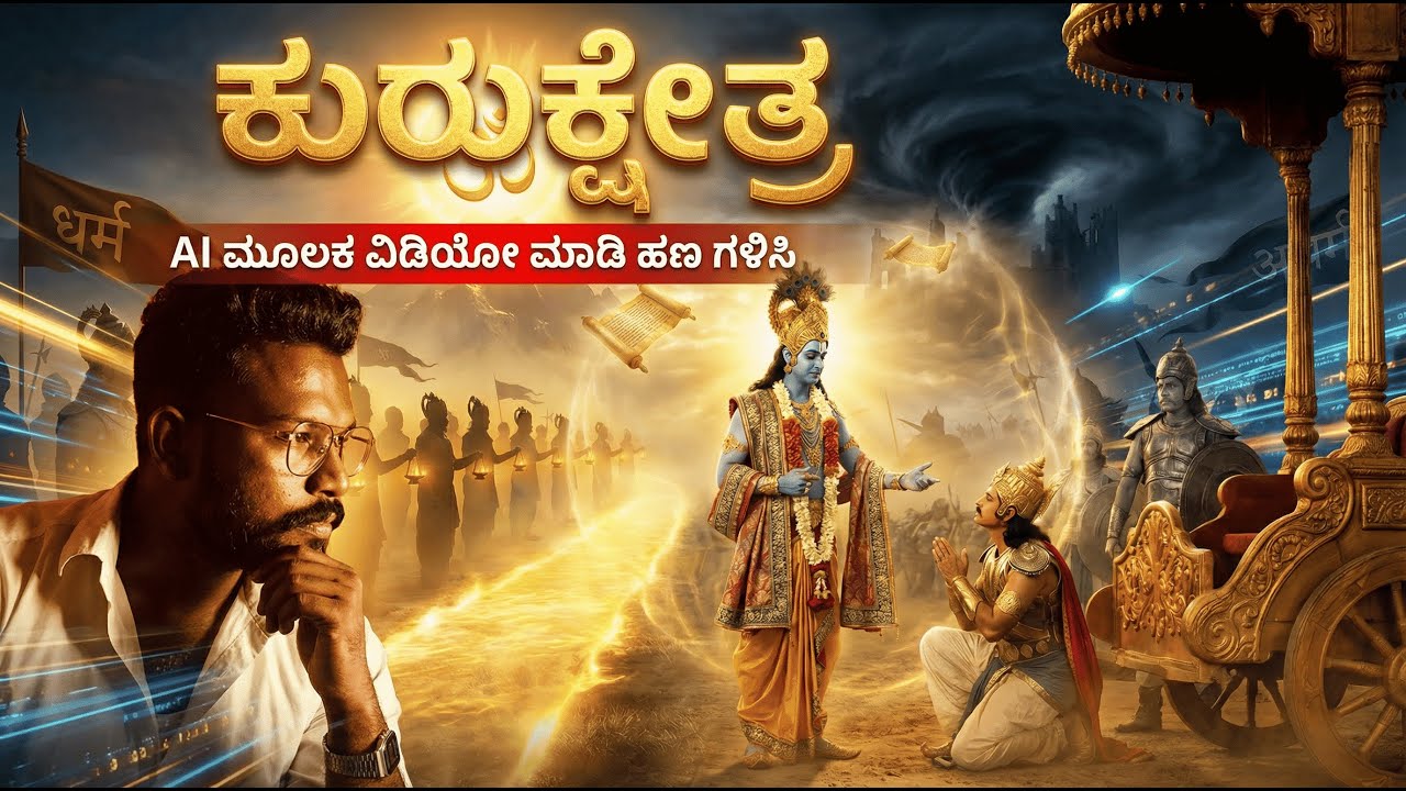 ಕುರುಕ್ಷೇತ್ರ AI ವಿಡಿಯೋ 🎬 ಮಾಡಿ ಹಣ ಗಳಿಸುವುದು ಹೇಗೆ? 💰 | Free AI Video Generator@pruthvikinfotainments