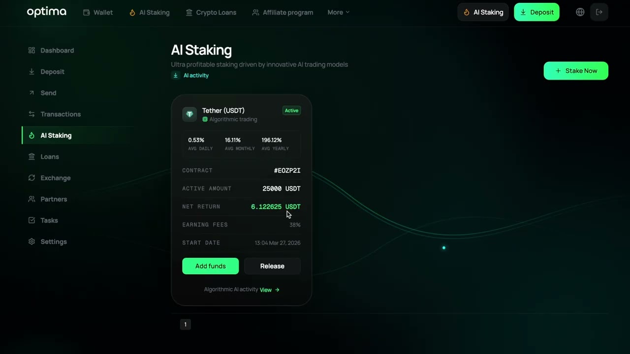 Optima | How to add coins to the staking contract?