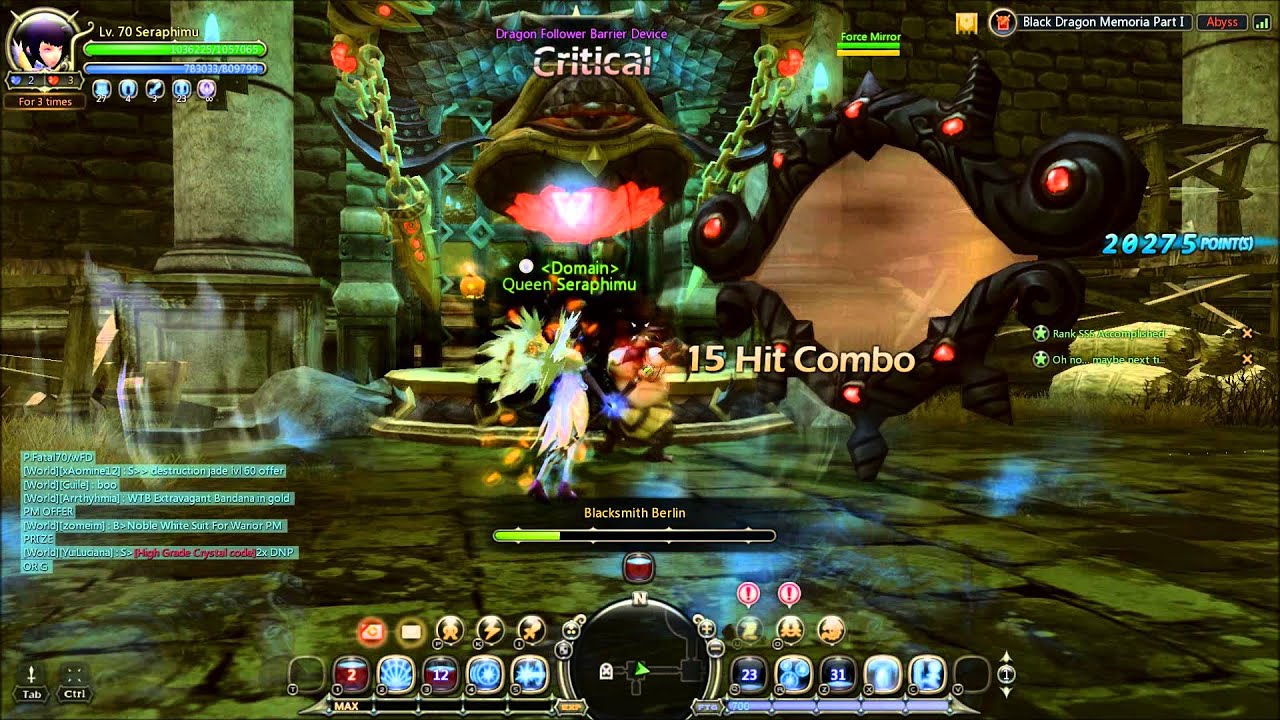 Dragon Nest SEA Level 70 Majesty in Black Dragon Memoria I solo