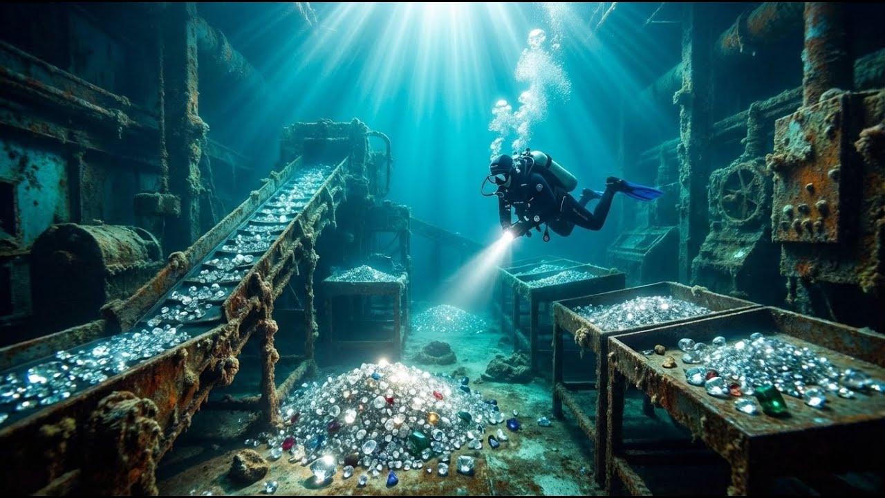 Discovered Sunken Diamond Dredge — Shocking Sorting Room Still FULL! 💎