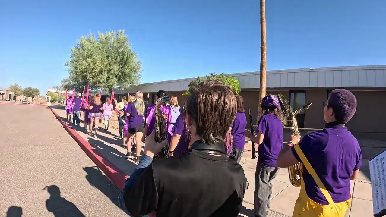 LHHS marching Band though the halls alto saxophone GoPro POV 24-25