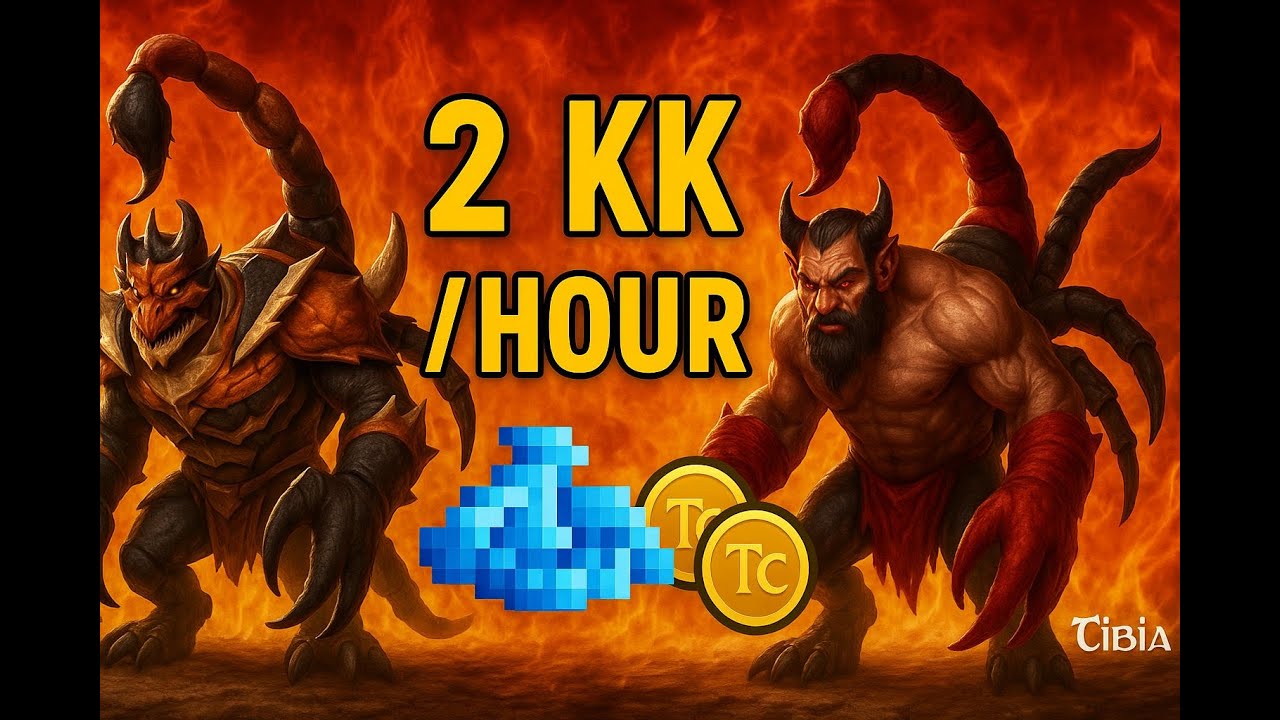 Tibia: 2kk/h en Issavi con Scorpions 🦂 | Duo EK+ED 450+ | Girtablilu Respawn Post Nerfeo