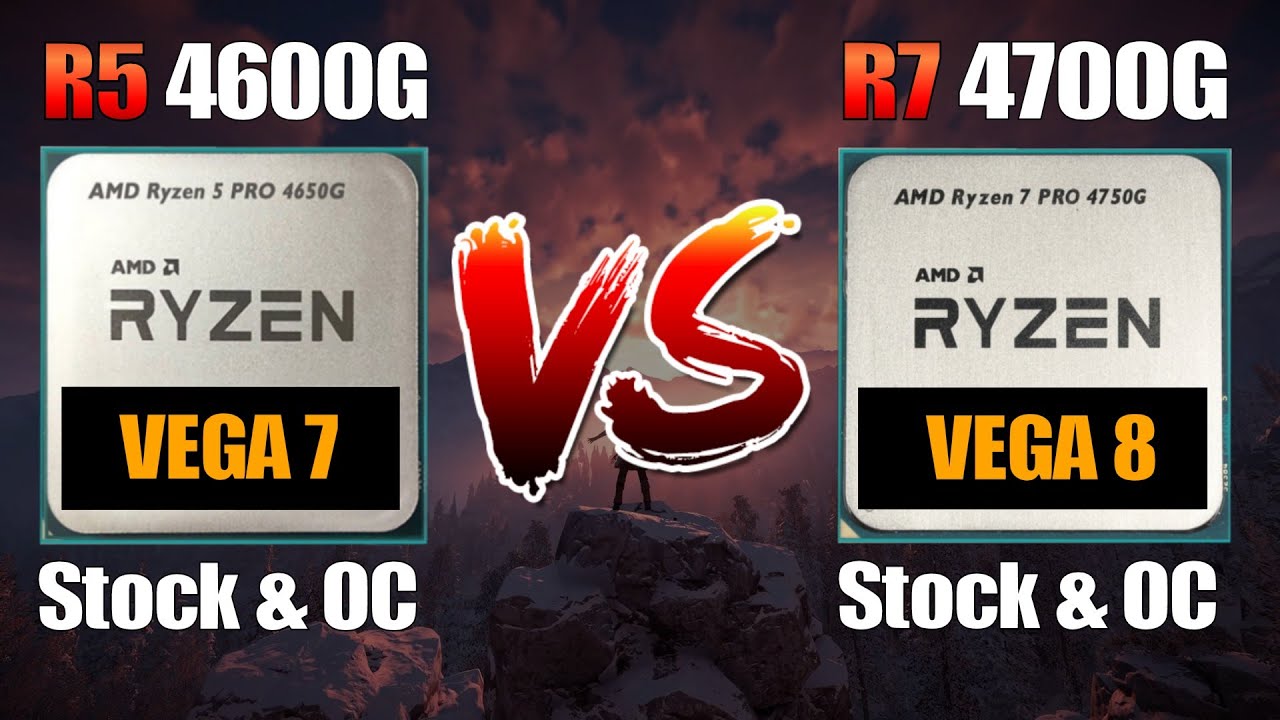 Ryzen 5 4600G VEGA 7 vs R7 4700G VEGA 8 Stock + Overclock Tested on 7 Games
