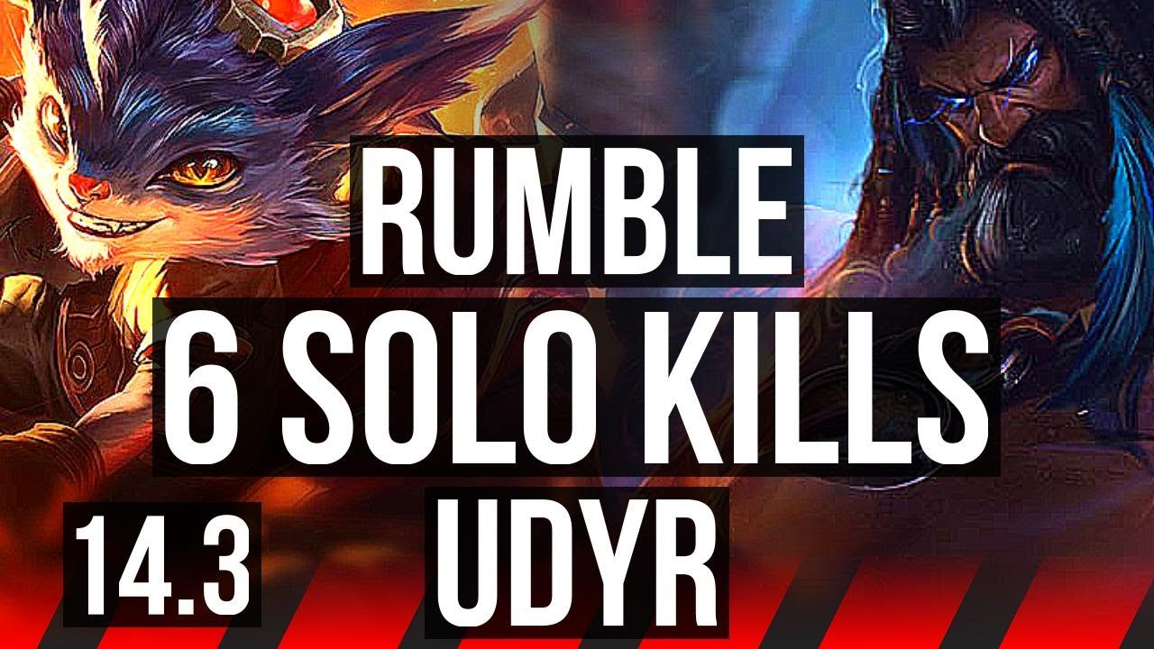 RUMBLE vs UDYR (TOP) | Comeback, 6 solo kills | KR Master | 14.3