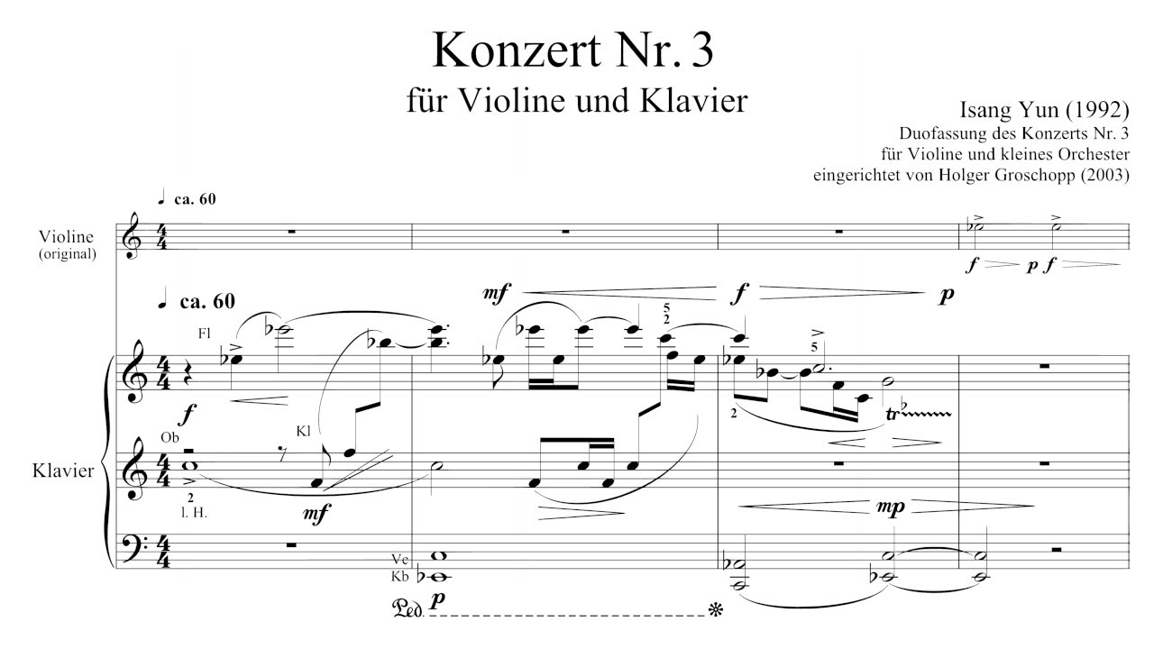 Isang Yun - Violin Concerto No. 3 (1992)