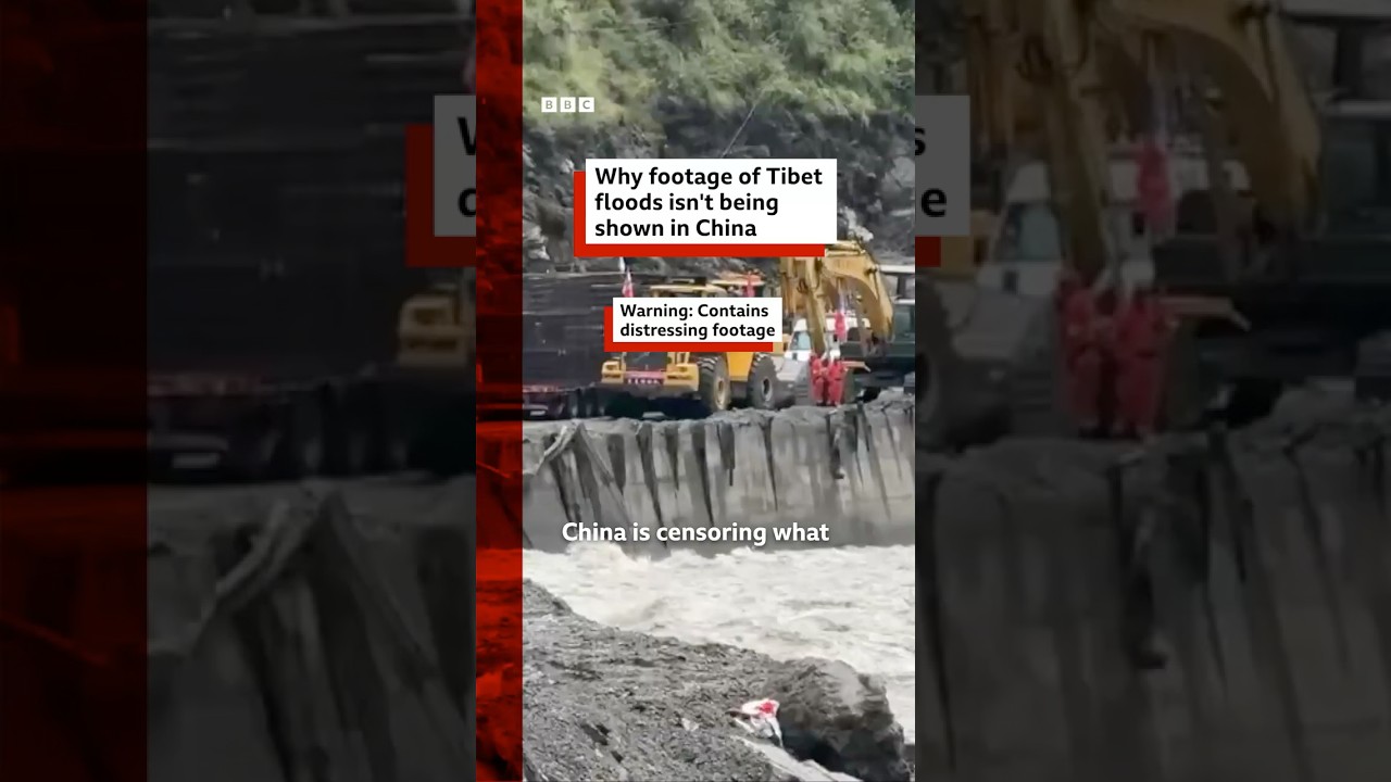 Why footage of Tibet floods isn't being shown in China. #BBCNews