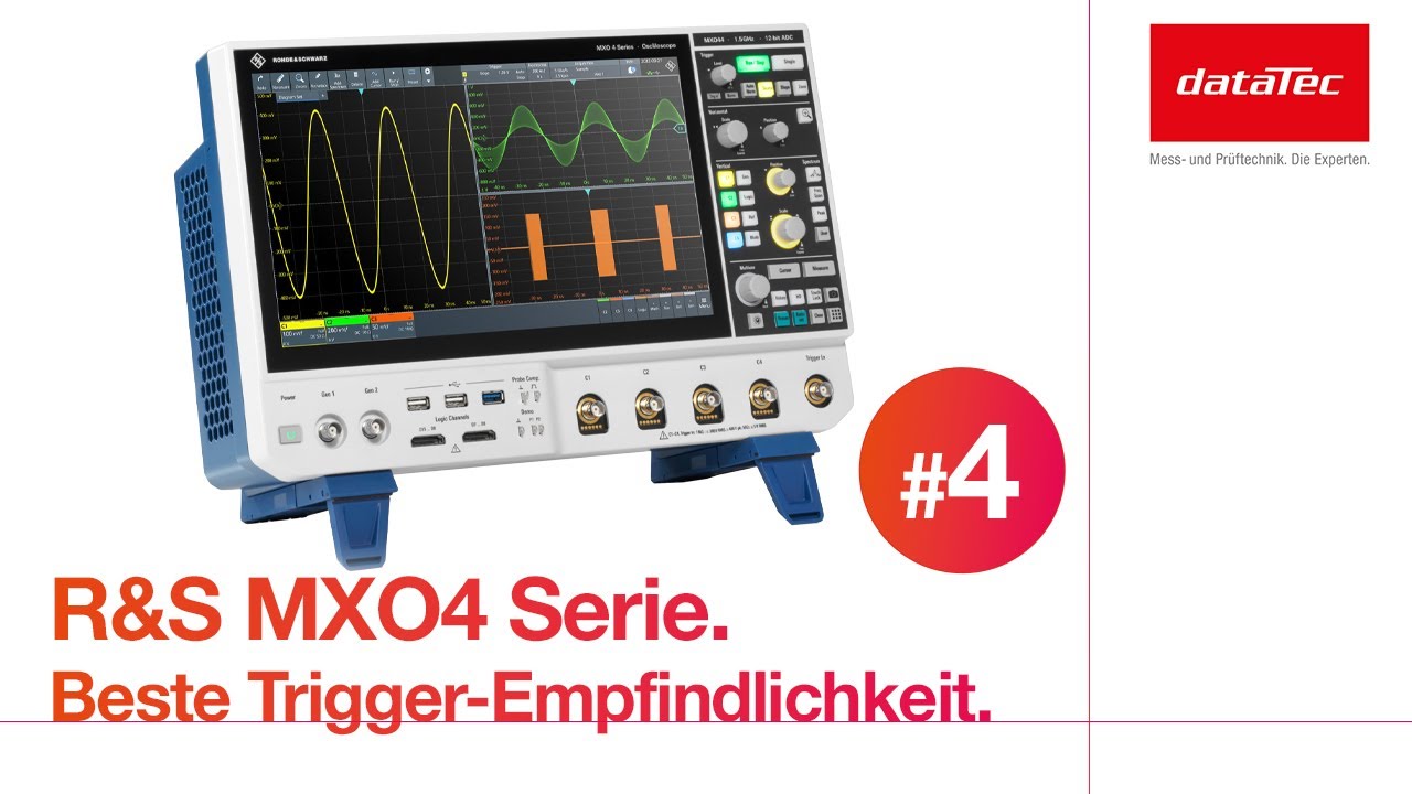 5 Good reasons for the Rohde & Schwarz MXO4 - Best Trigger Sensitivity.