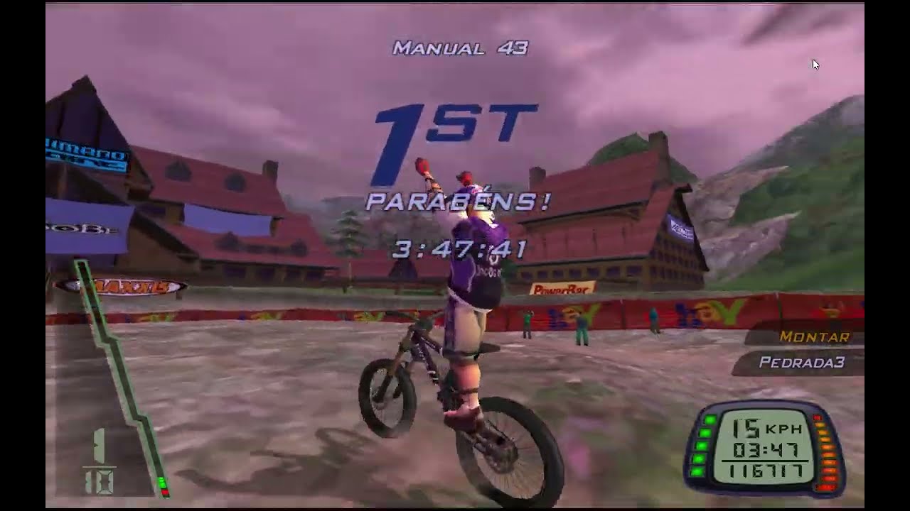 Gameplay básica de Downhill Domination no pcsx2