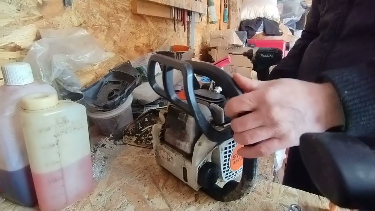 Druba Stihl 180 cu ceva probleme / part1