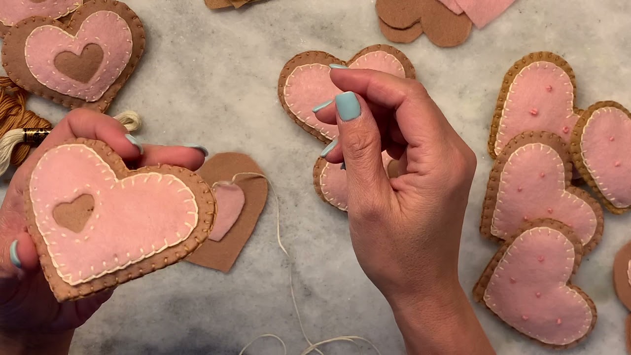 Felt Stuffed Ornaments for Valentine’s or Christmas