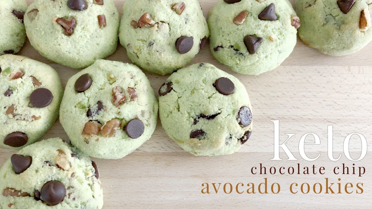 Thick and Fudgy Keto Chocolate Chip Avocado Cookies