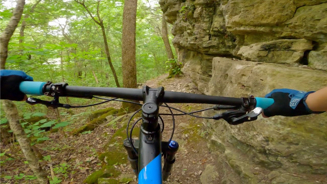 Mountain Biking Frog Hollow Nature Trail at Jefferson City, Missouri