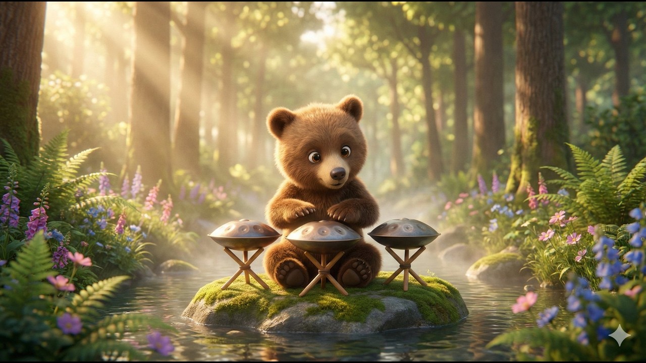 Deep Forest Bear 🐻 | Calm Handpan Spa Music