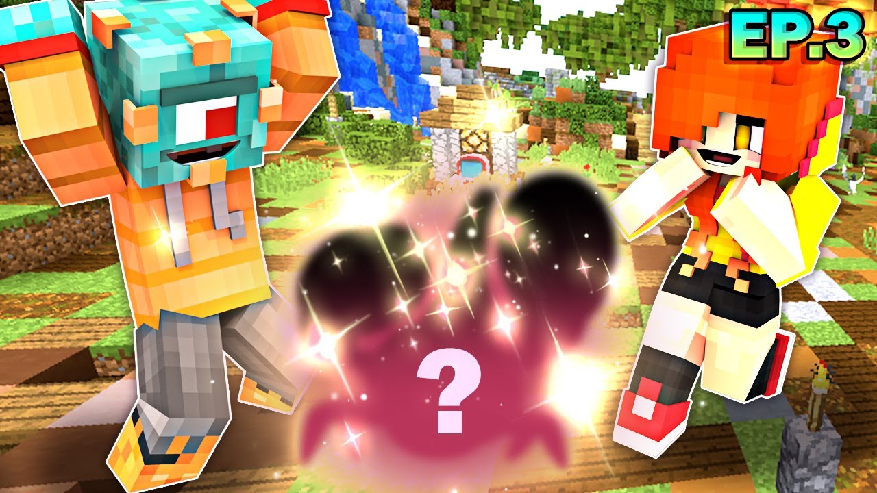 Our First WILD SHINY POKEMON! | Pixelmon Journey Episode 3