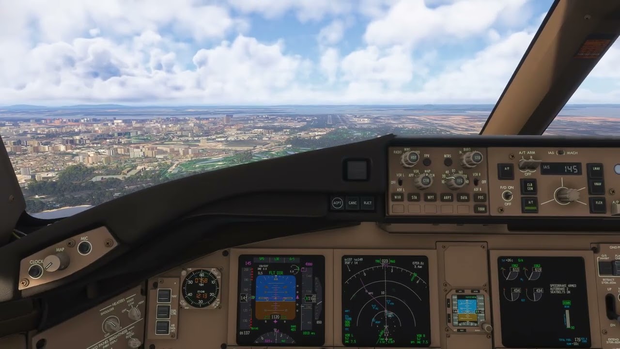 Landing in Singapore. Boeing 777-300ER