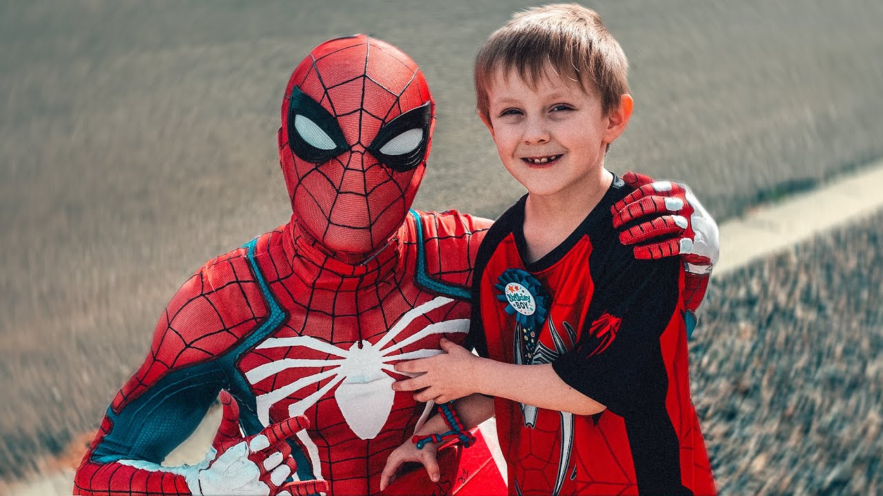 SPIDER-MAN SURPRISES LITTLE BOY FOR HIS BIRTHDAY! *EMOTIONAL*