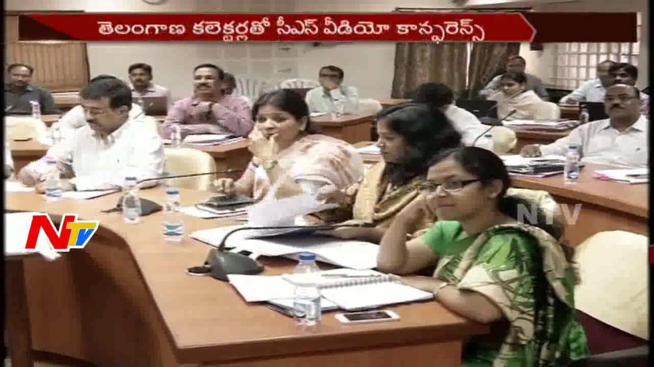 Telangana CS SP Singh Video Conference with District Collectors || Double Bed Room & Govt Schemes