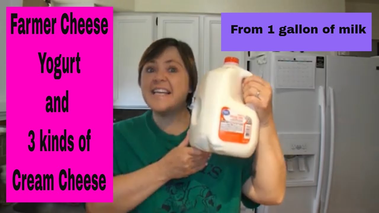 Farmer Cheese, Instant Pot Yogurt, Homemade Cream Cheese all from 1 Gallon of Milk