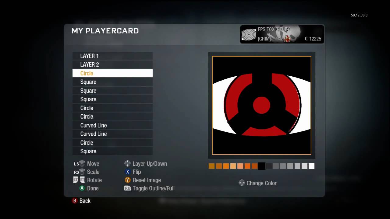 Black ops Emblem Mangekyou Sharingan Tutorial
