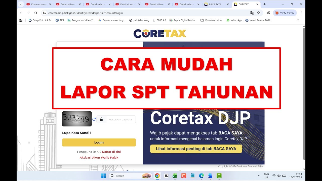 coretax : Cara Cepat Lapor SPT Tahunan Pribadi Secara Online Hanya Dalam Waktu 1 Menit