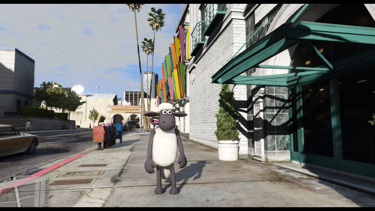 🐑 Shaun the Sheep Causes Chaos in Los Santos: Fun GTA V Mod Gameplay!