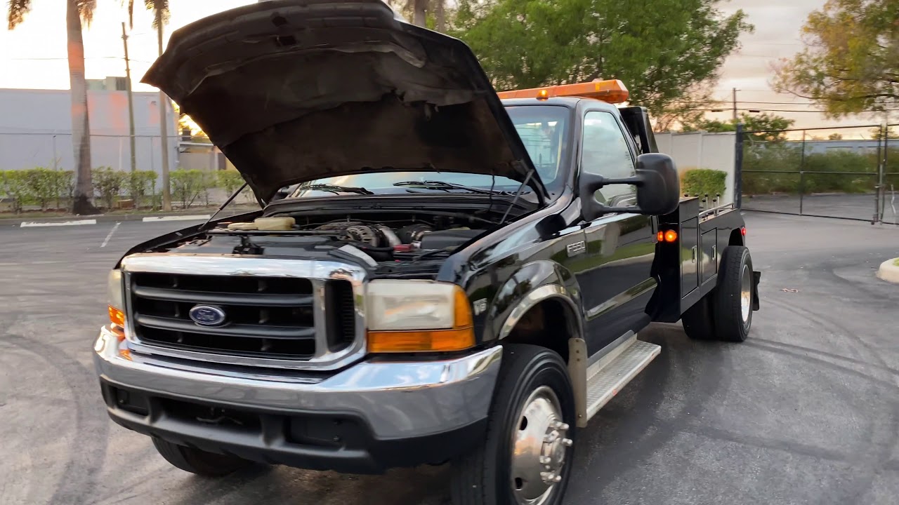 1999 FORD F-550 7.3L DIESEL 275k TOW TRUCK WRECKER JERR-DAN BOOM LIFT FOR SALE