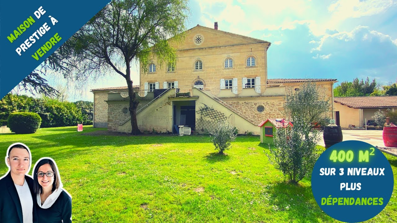 Maison PRESTIGE 400 m&sup2; &agrave; vendre TOULENNE 33210
