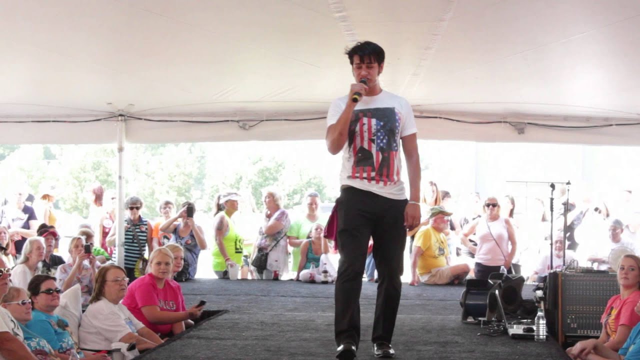 Joseph Hall sings 'Young and Beautiful' Elvis Week 2014