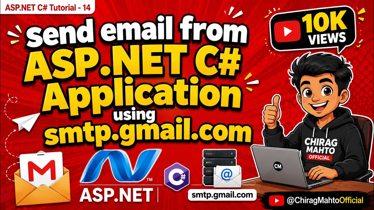 How to send email from ASP.NET C# Application using smtp.gmail.com#email #smtp #gmailsmtp #aspdotnet