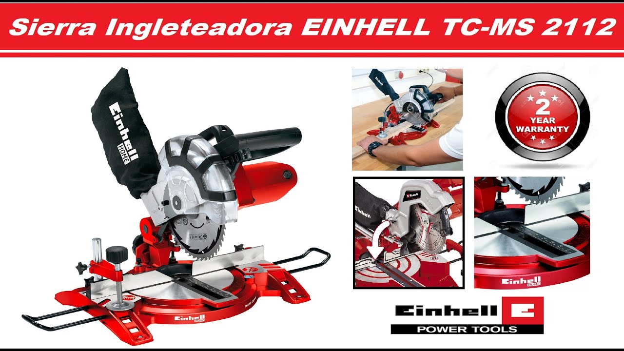 SIERRA INGLETEADORA EINHELL TC-MS 2112 de 8¨. Ingleteadora 8 Pulgadas Einhell Marca Alemana.