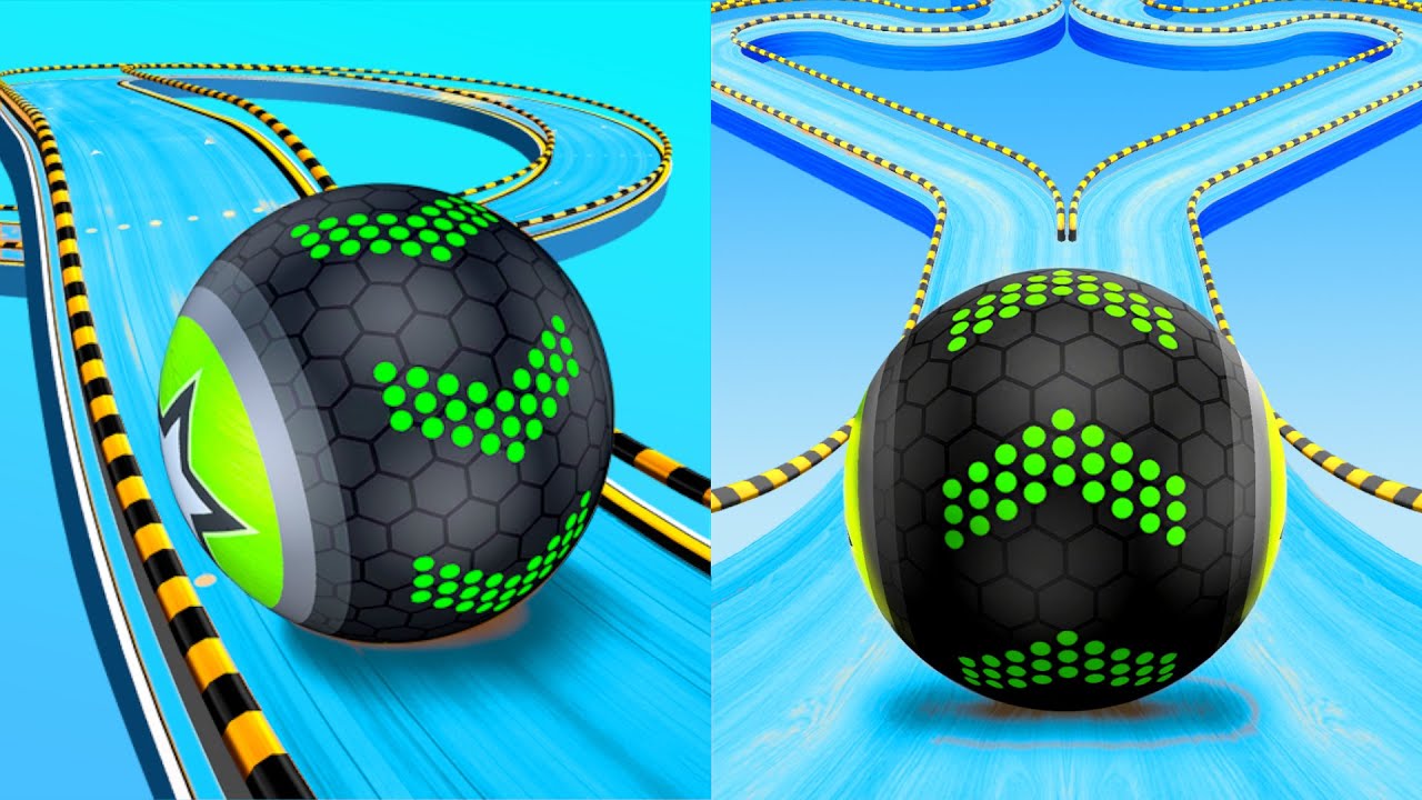 Going Balls Super Speedrun, Portal Run, Hard Level Section, Opponents Race Android Games