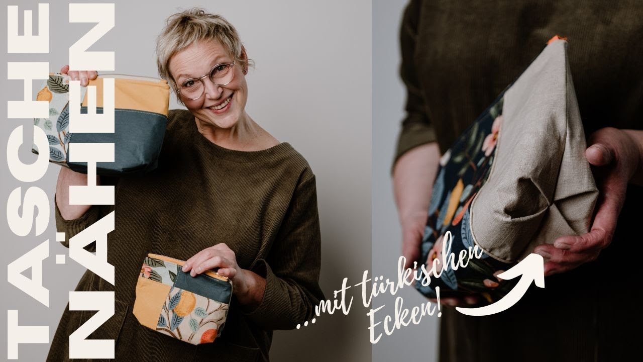 Tasche mit t&uuml;rkischen Ecken n&auml;hen: Kostenloses Schnittmuster AZRA