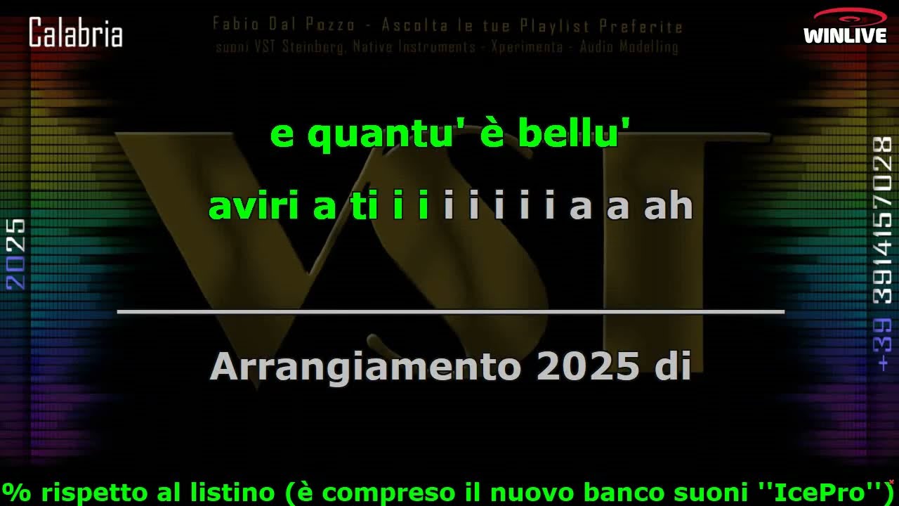 943 L'unica donna - Calabria KARAOKE VST (Original Version 2025) voce Cecè Barretta (CLICCA su altro
