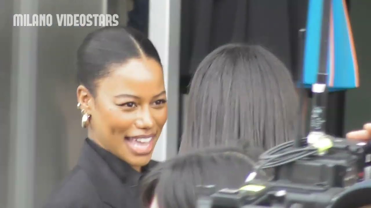 Taylour Paige @ Milan Fashion Week 23 february 2023 show Prada - Milano