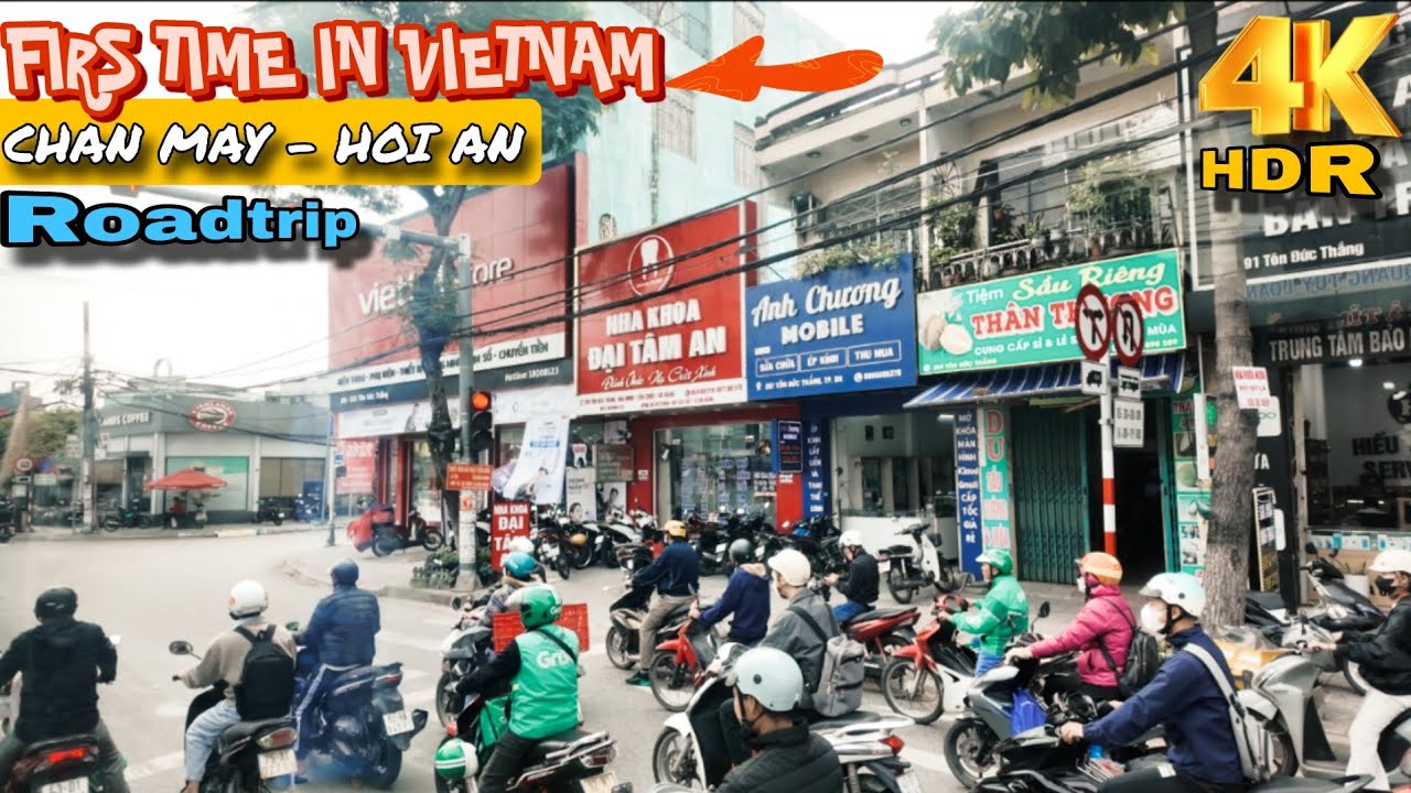 📍VERY FIRST TIME: Road Tour at Historic Cities - Chan May Port  to Hoi An Vietnam Via, Tour Bus  #4k