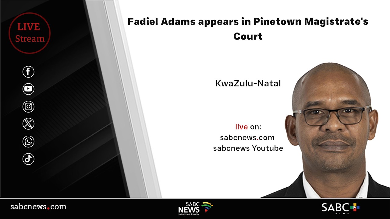 Fadiel Adams przed sądem pokoju w Pinetown &ndash; 7 maja 2026 r.