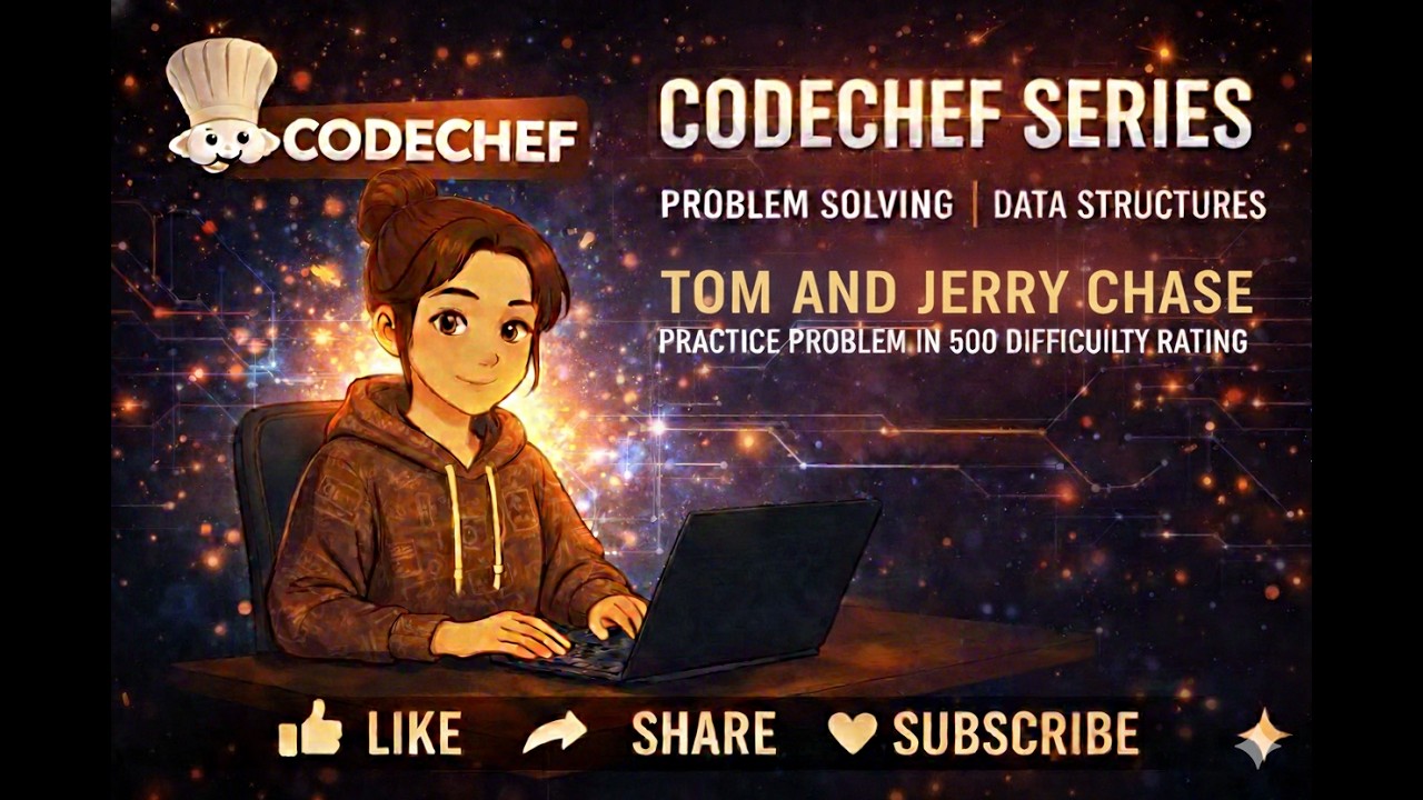 CodeChef Series | Tom and Jerry Chase |  Practice Problem in 500 difficulty rating