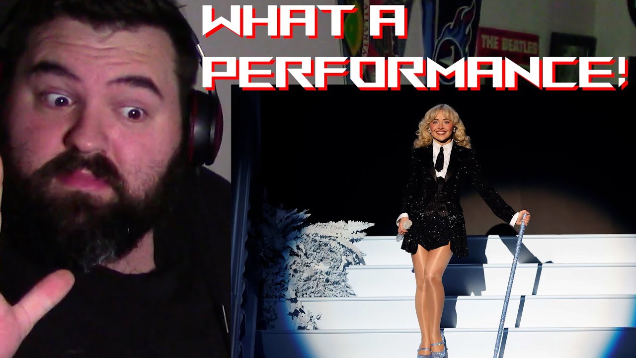 Singer reaction to Sabrina Carpenter GRAMMY 2025 PERFORMANCE! (Espresso, Please Please Please)
