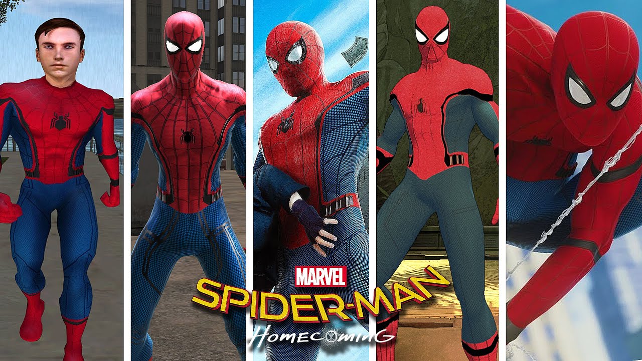 Spider-Man: Homecoming MCU Stark Suit Mod Evolution in Spider-Man Games