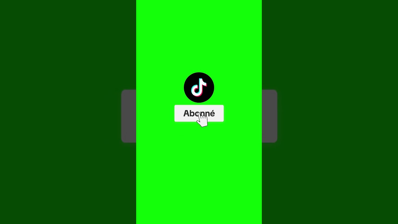 S'abonner TikTok fond vert